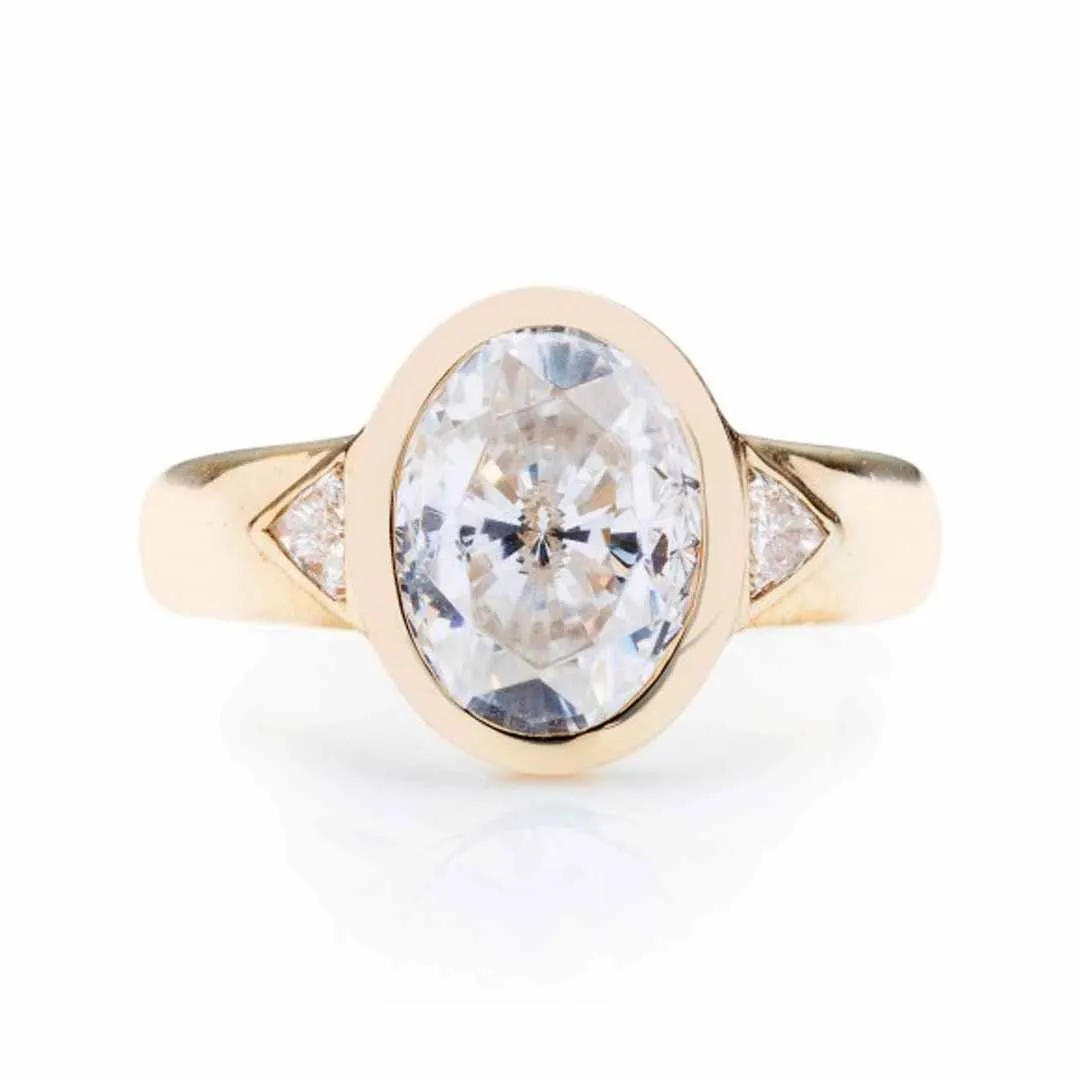 0.13 ctw Diamond Bezel Engagement Ring