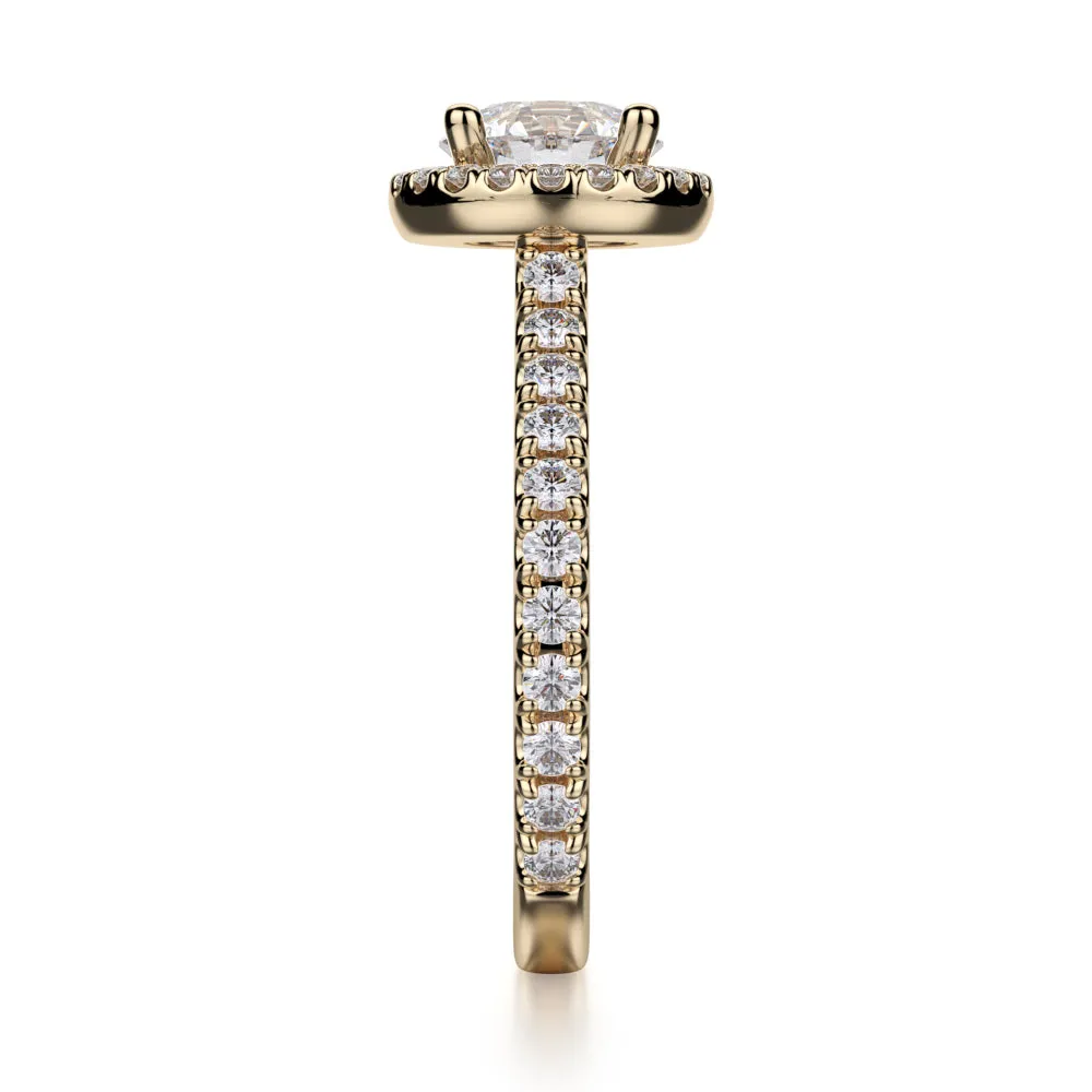 0.48ctw Diamond Halo Engagement Ring