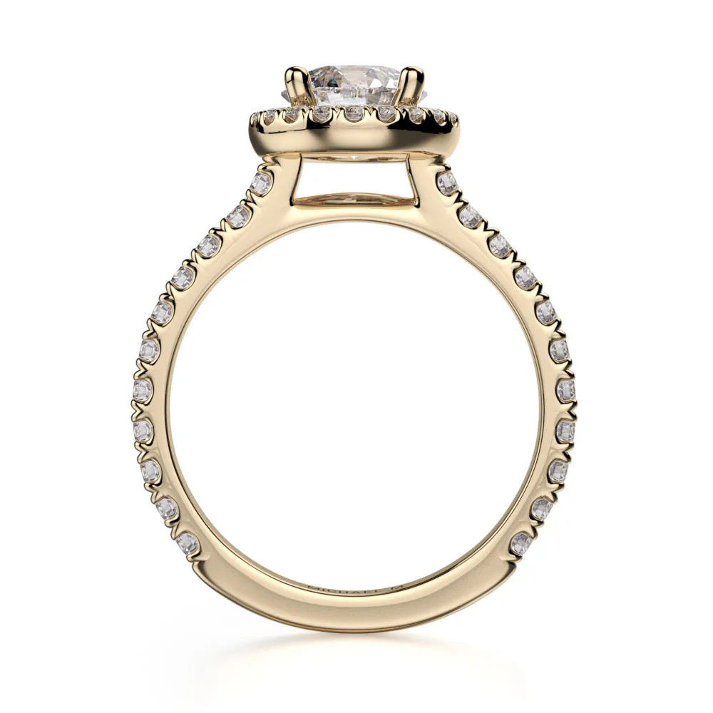 0.48ctw Diamond Halo Engagement Ring