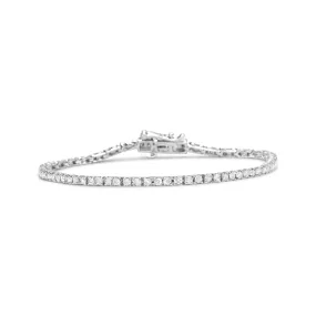 10K White Gold 2.0 Cttw Prong Set Round-Cut 7.25" Classic Diamond