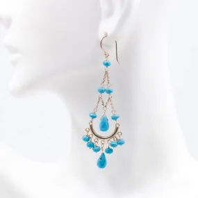 10KT Natural Turquoise Turquoise Earring Turquoise jewelry Sleeping Beauty Gift for Mom 10K YG Half Moon Earring Sleeping Beauty Turquoise SKU: 00107882
