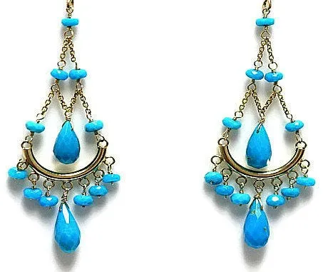 10KT Natural Turquoise Turquoise Earring Turquoise jewelry Sleeping Beauty Gift for Mom 10K YG Half Moon Earring Sleeping Beauty Turquoise SKU: 00107882