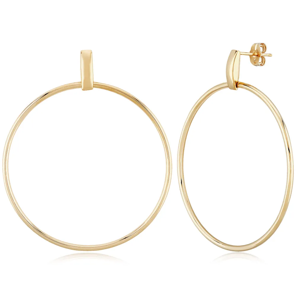 14k Gold Large Hoop Earrings