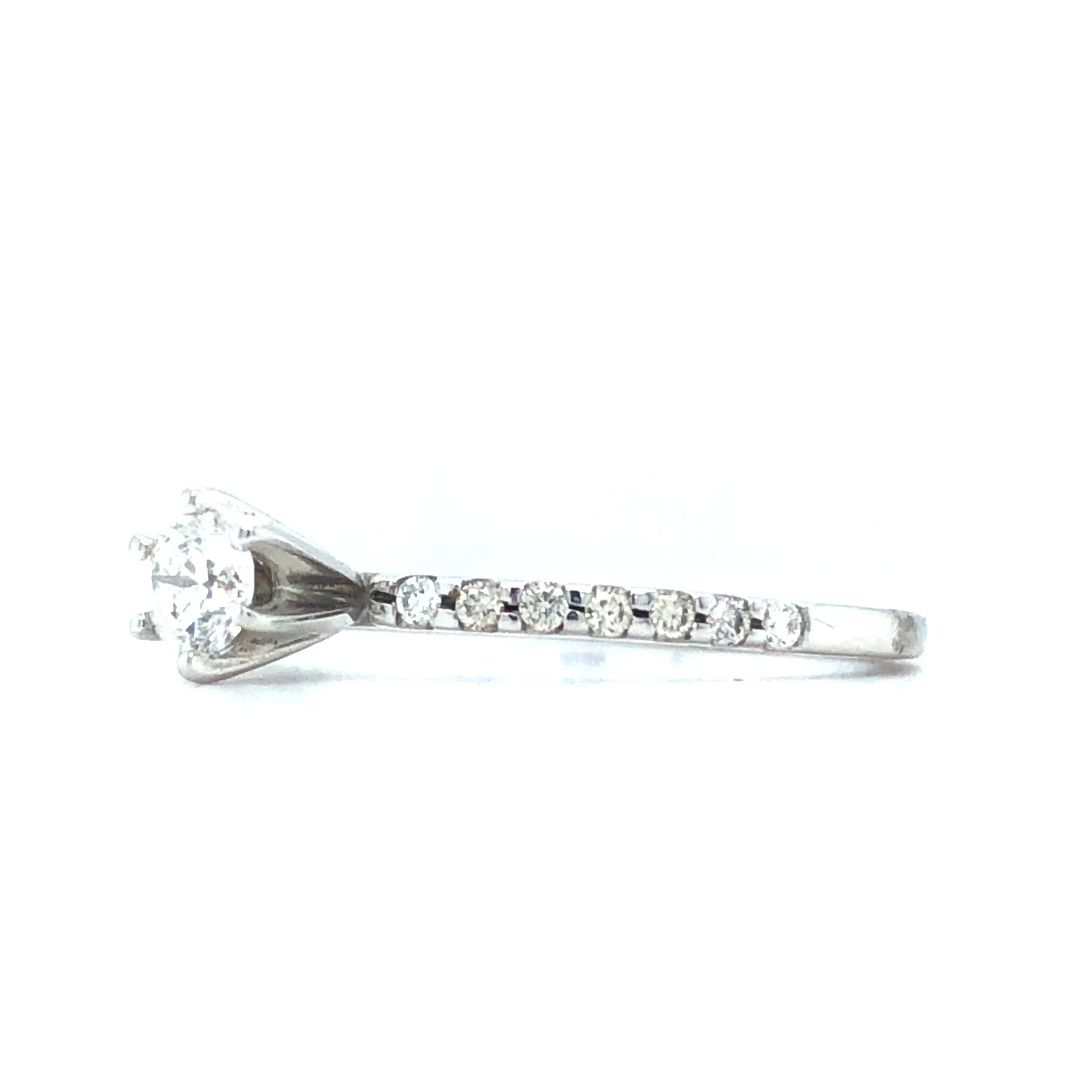 14KW Diamond Engagement Ring w/ 0.38 ctw, Size 7.25