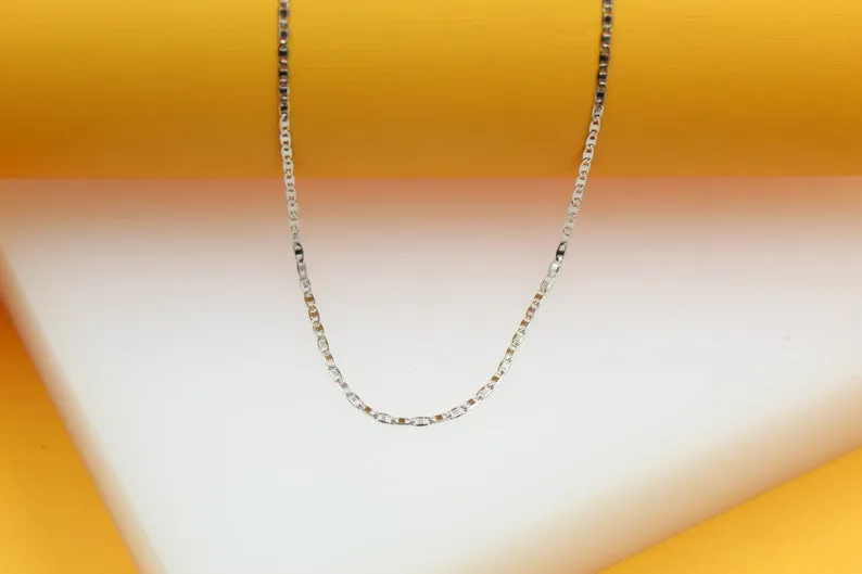 1mm Flat Diamond Cut Mariner Bracelet (I20B)(E61)(F129)