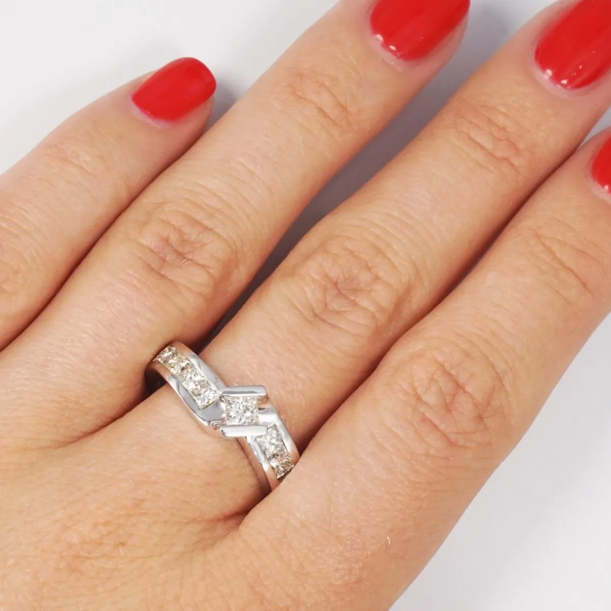 2.15-3.30 CT Princess Cut Diamonds - Engagement Ring