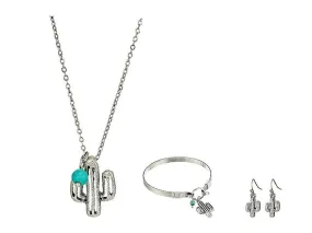 3 Piece Cactus Jewelry Set