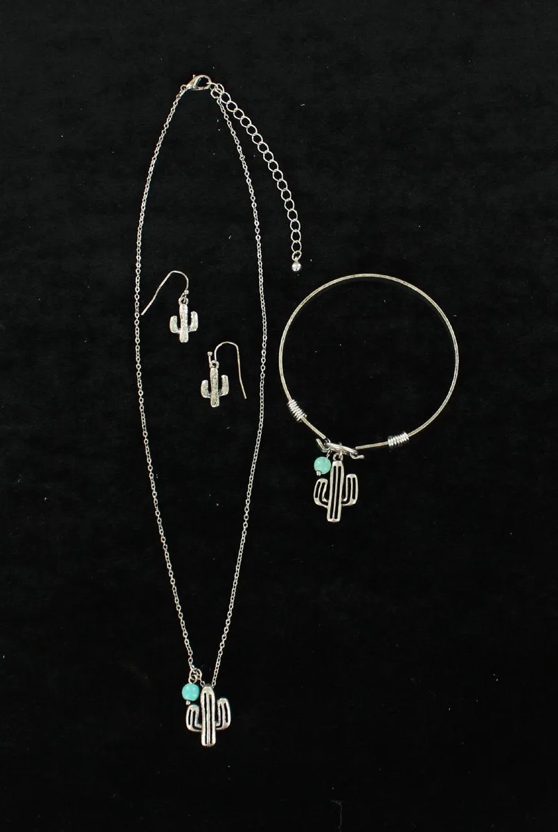 3 Piece Cactus Jewelry Set