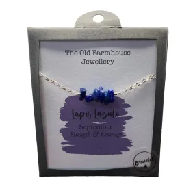 925 Silver & Lapis Lazuli Set September Birthstone 8" - 9" Bracelet