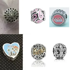 925 Silver Miami Palm Tree Sunset Charm for Women