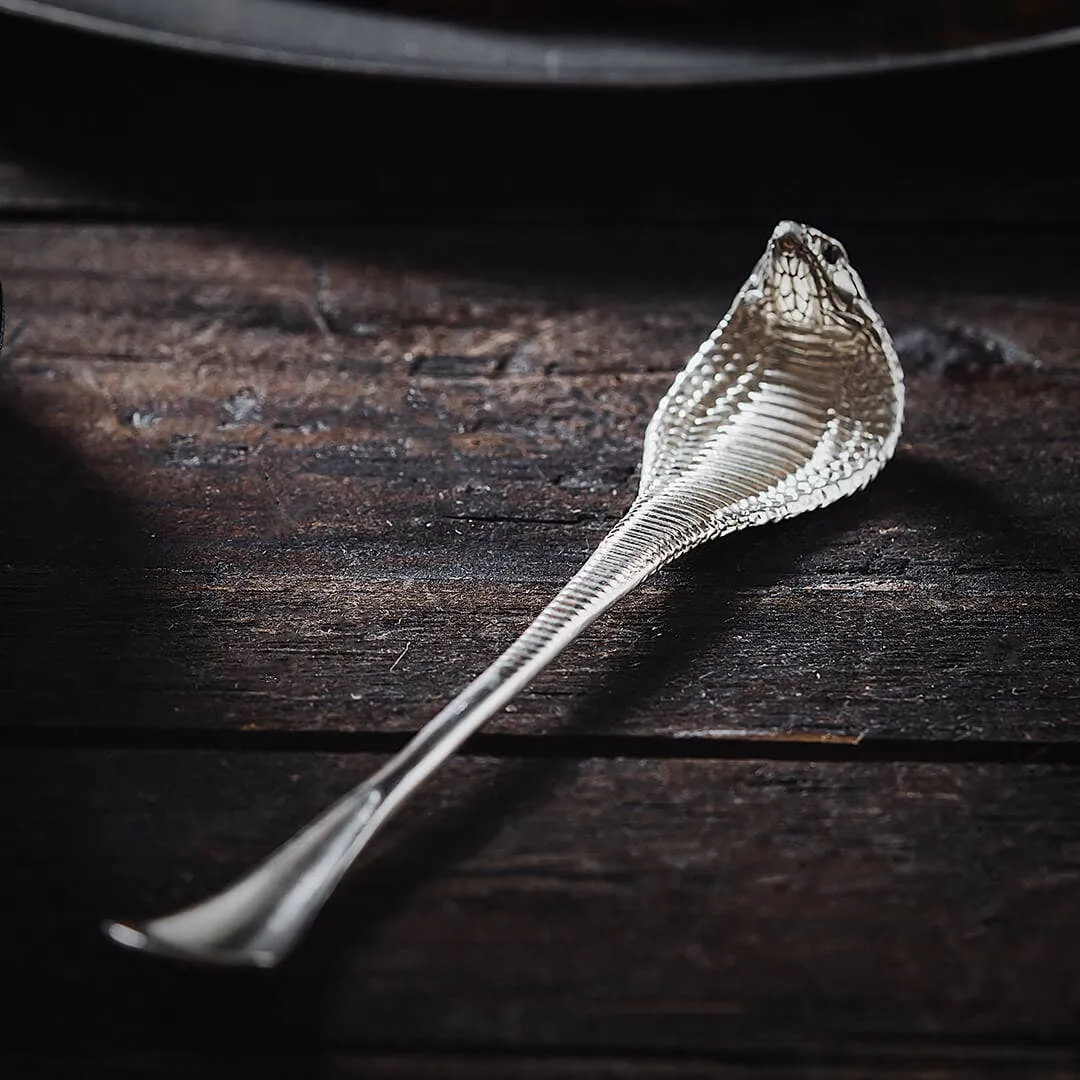 925 Sterling Silver Cobra Snake Coffee Spoon