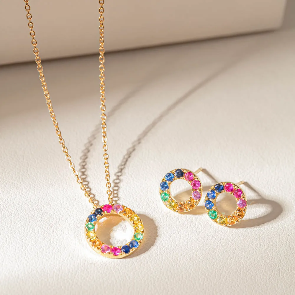 9ct Yellow Gold Petite Prism Necklace