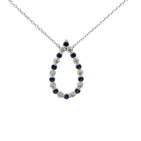 Alternating Sapphire & Diamond Necklace