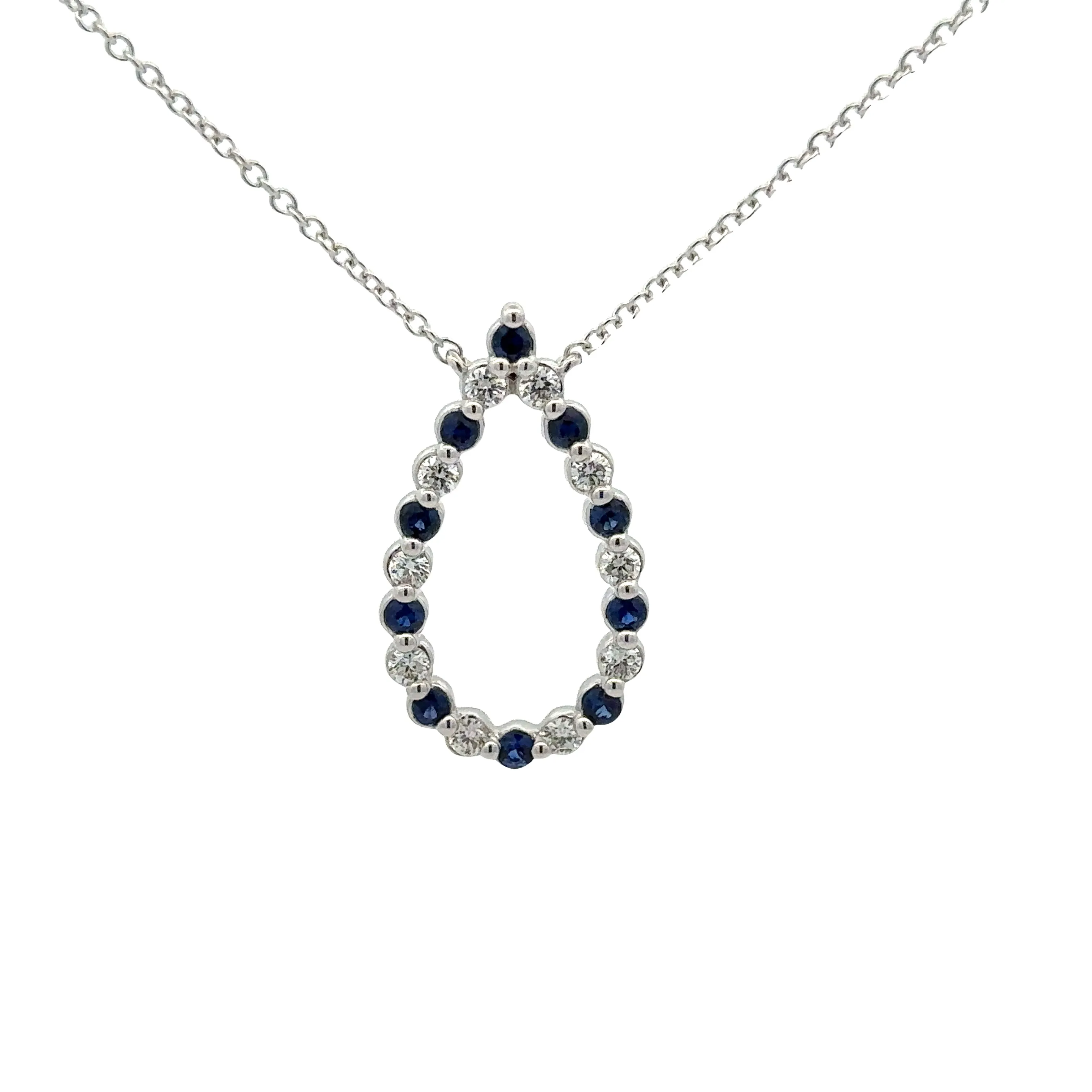 Alternating Sapphire & Diamond Necklace