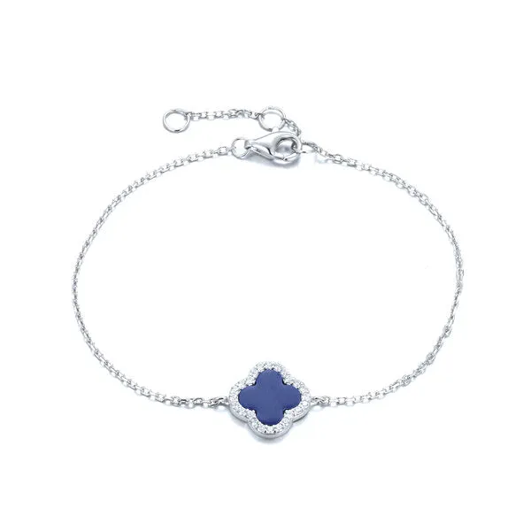 BG-5/S/LAP - Bracelet with Lapis Clover Charm