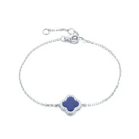 BG-5/S/LAP - Bracelet with Lapis Clover Charm