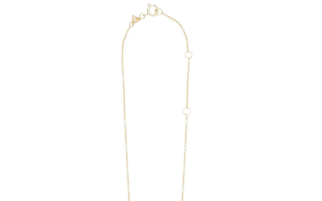 Bici Necklace in Yellow Gold with Green Enamel