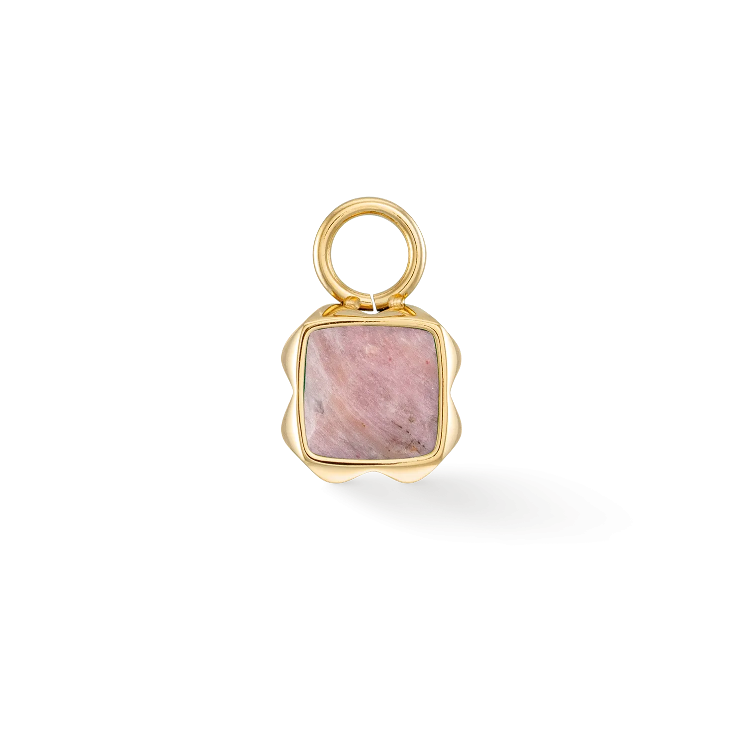 Birthstone July Charm Rhodochrosite Gold