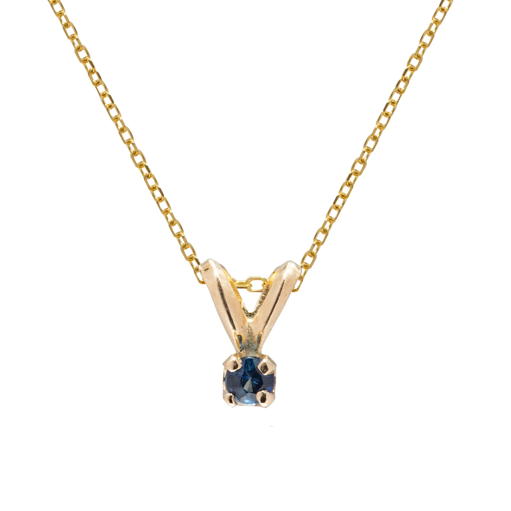 Birthstone Pendant - September Blue Sapphire