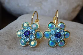 Blue turquoise earrings