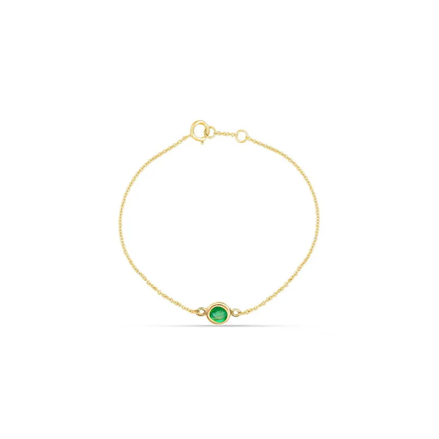 Bracelet With Emerald Stone