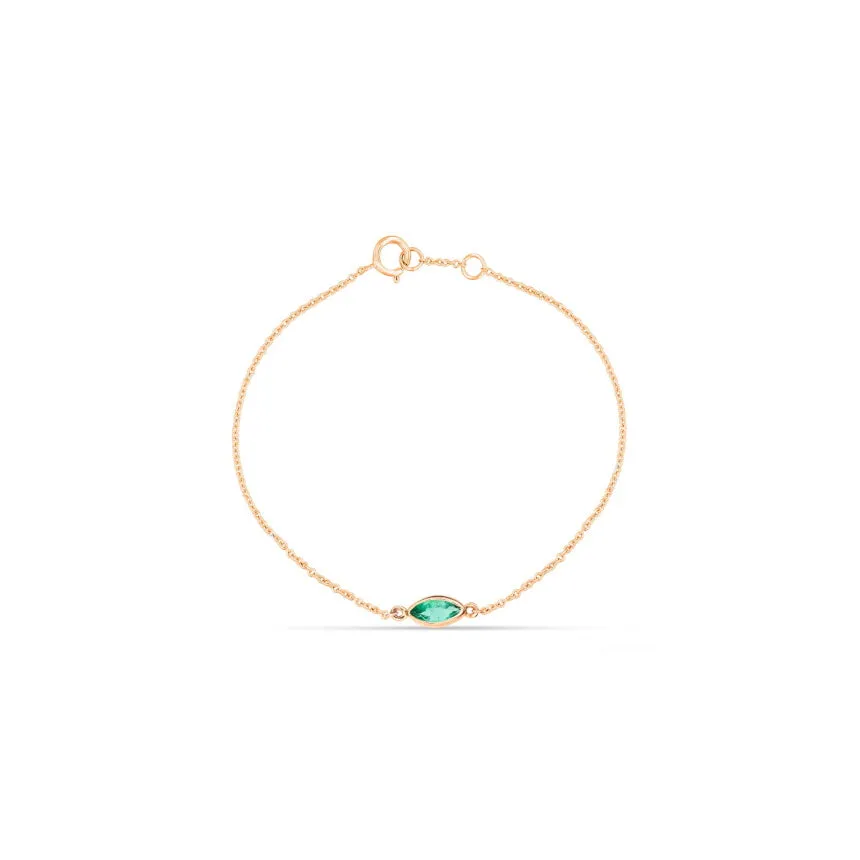 Bracelet With Emerald Stone