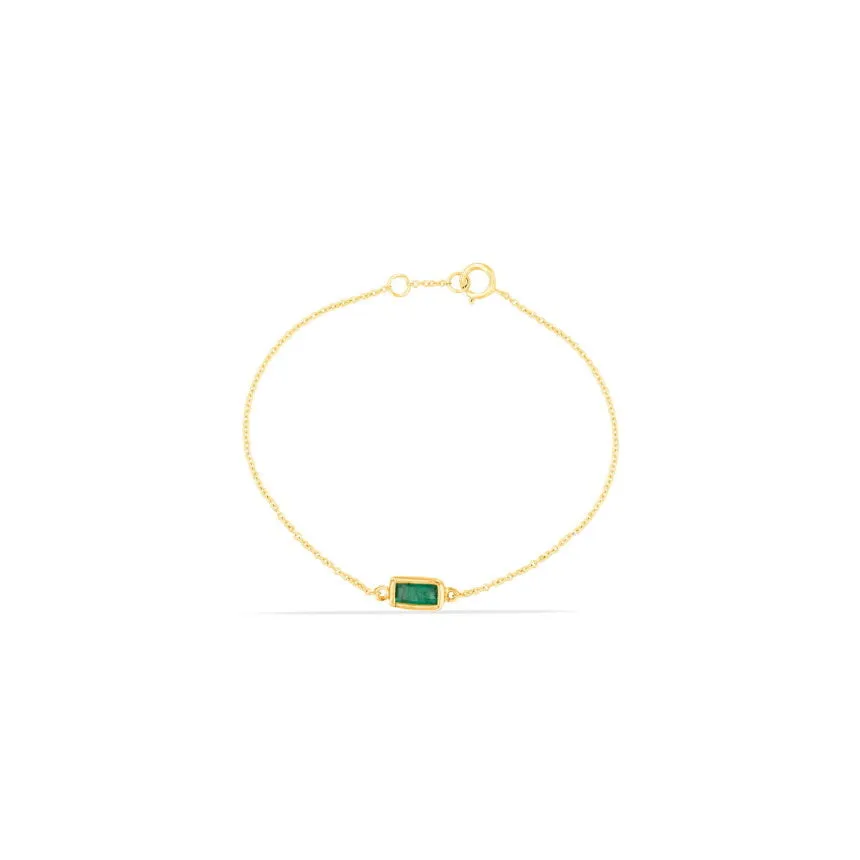 Bracelet With Emerald Stone