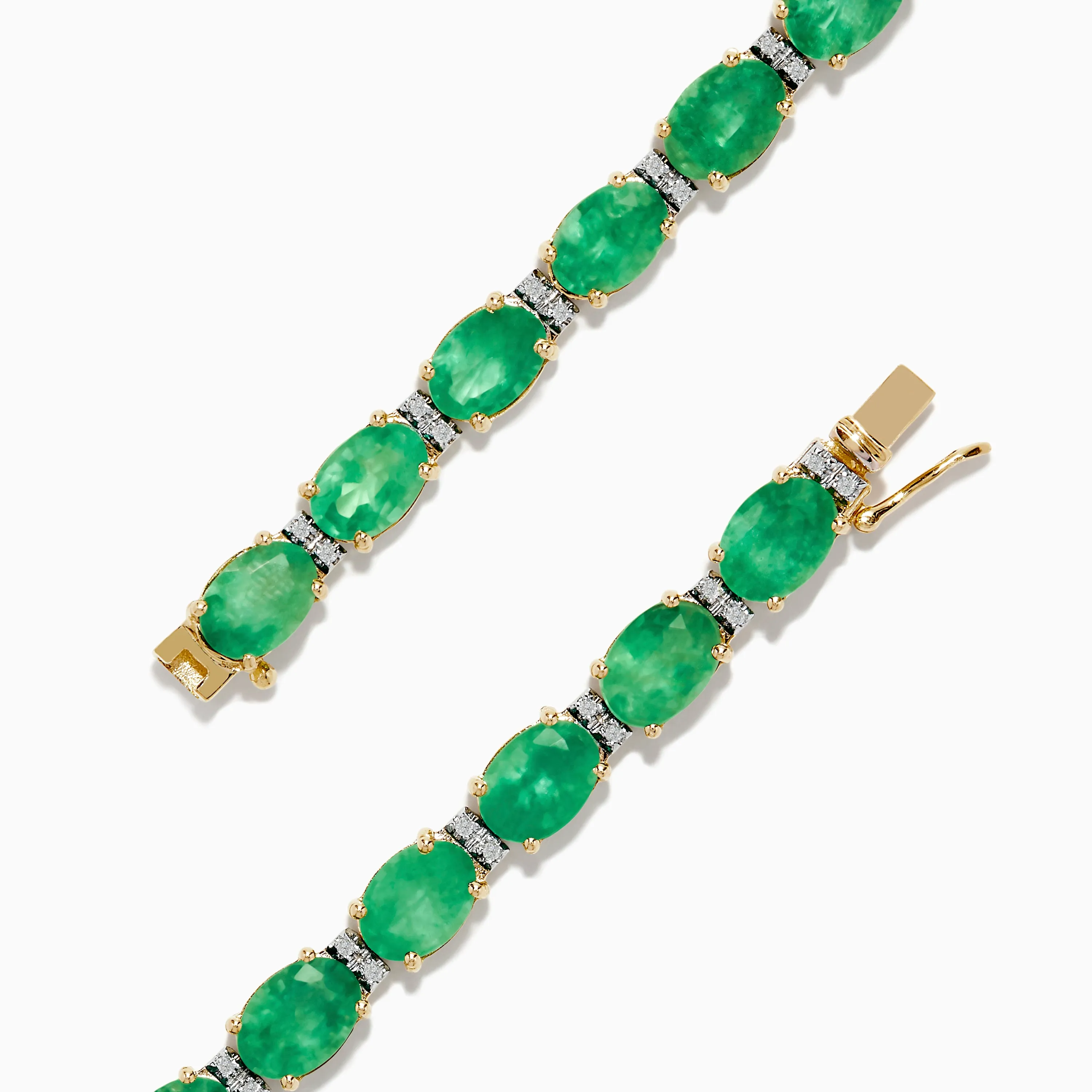 Brasilica 14K White Gold Emerald and Diamond Bracelet