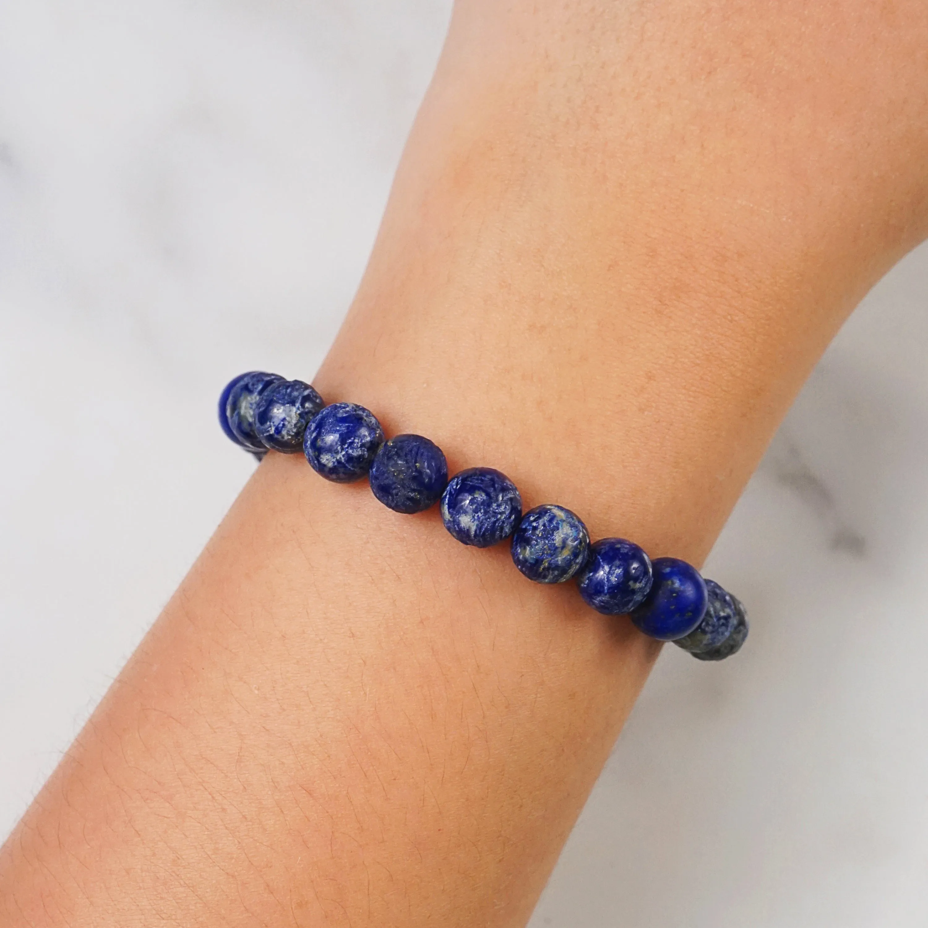 Carved Lapis Lazuli 8mm