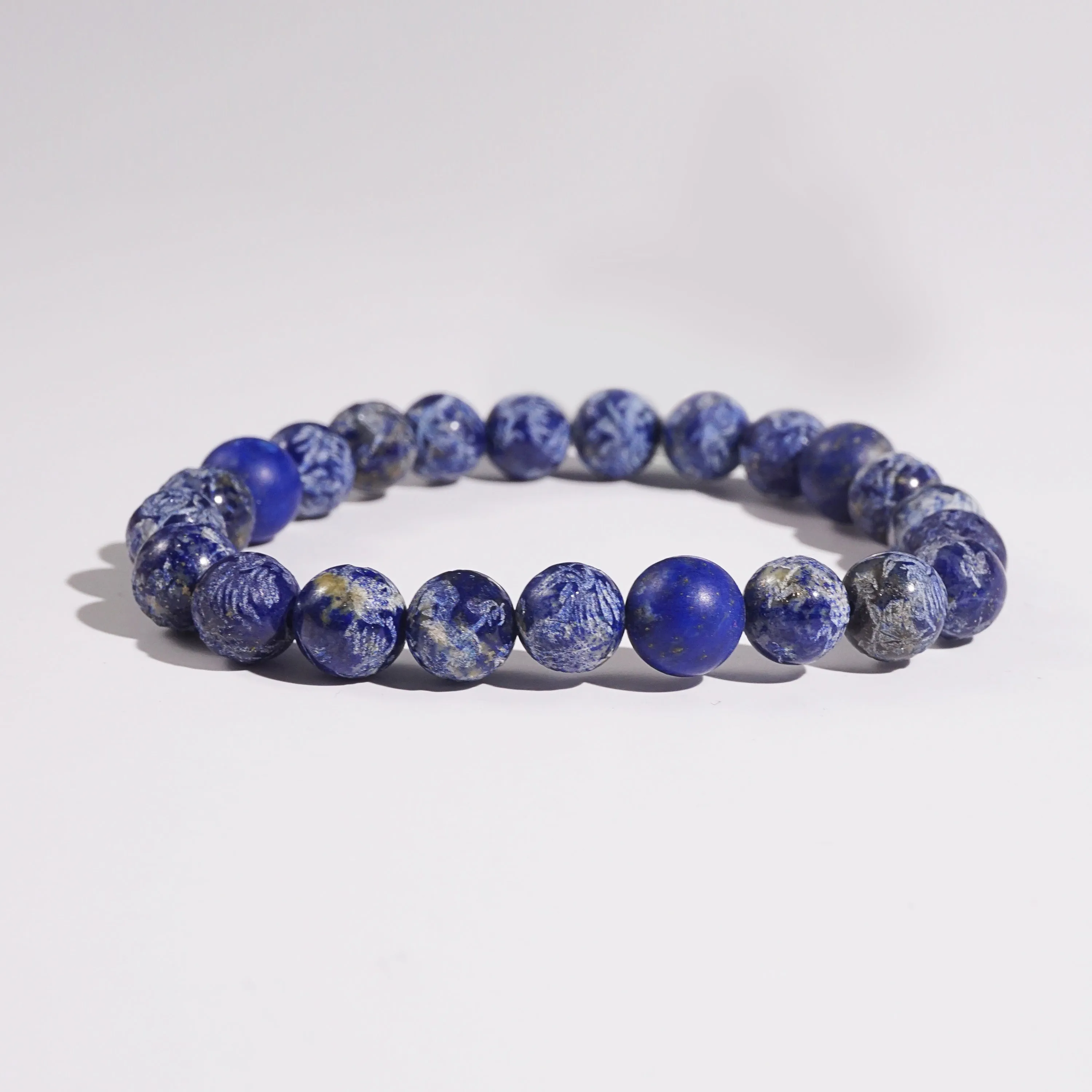 Carved Lapis Lazuli 8mm