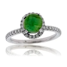 Cat's Eye Tourmaline and Diamond Ring