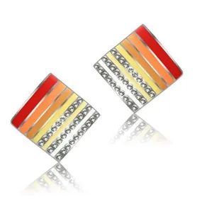 CJ622S Wholesale Warm Crystal Stainless Steel Earrings