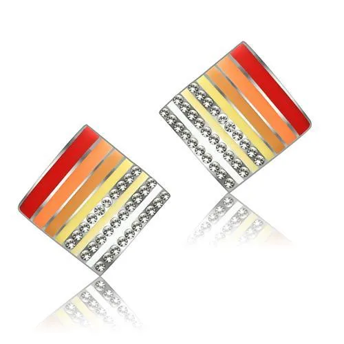 CJ622S Wholesale Warm Crystal Stainless Steel Earrings