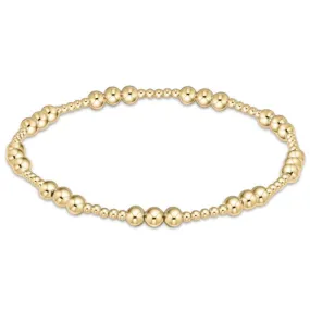 Classic Gold Joy Pattern Bead Bracelet