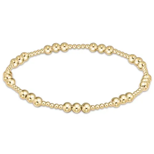 Classic Gold Joy Pattern Bead Bracelet
