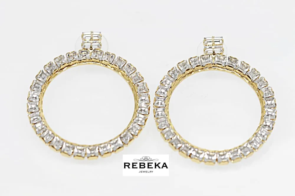 Clear Crystal Hoops