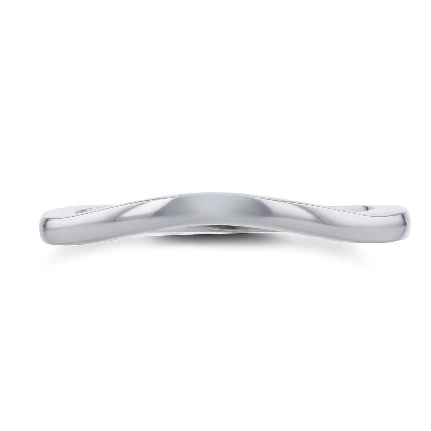 Contour Wedding Band in 14k White Gold