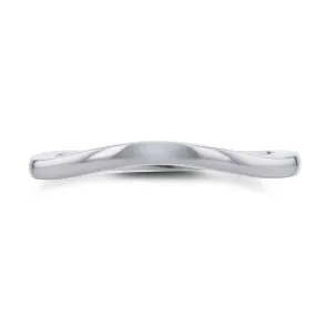 Contour Wedding Band in 14k White Gold
