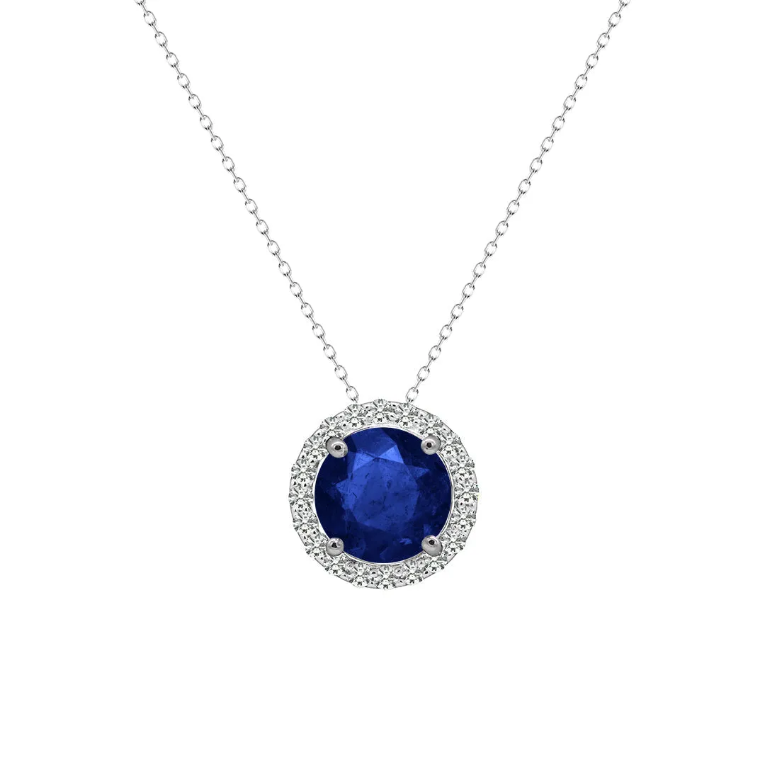 Cory Necklace 0.50ct Sapphire 18K White Gold