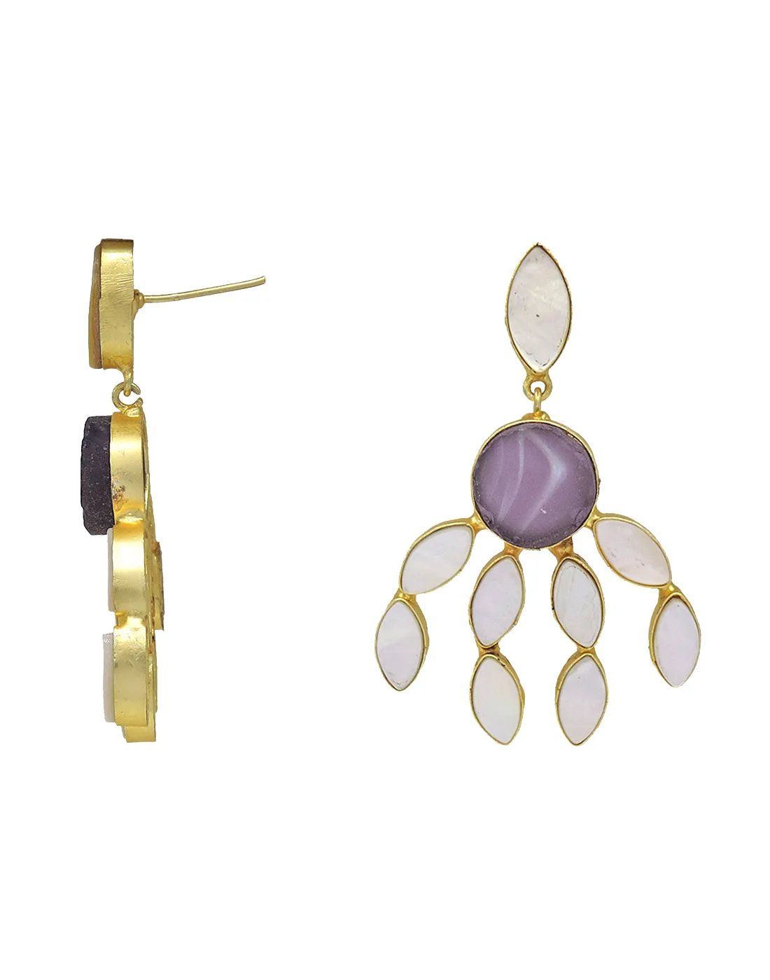 Curtain Earrings (Amethyst)