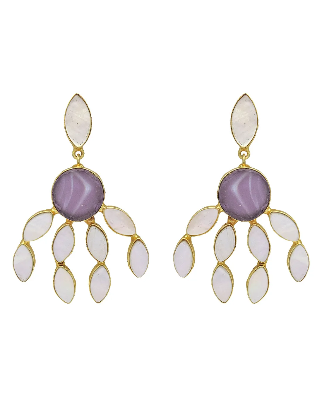 Curtain Earrings (Amethyst)