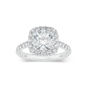 CUSHION HALO DIAMOND ENGAGEMENT RING