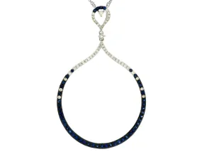 Diamond & Sapphire Open Circle Necklace