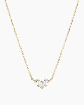 Diamond and White Sapphire Amara Trio Necklace