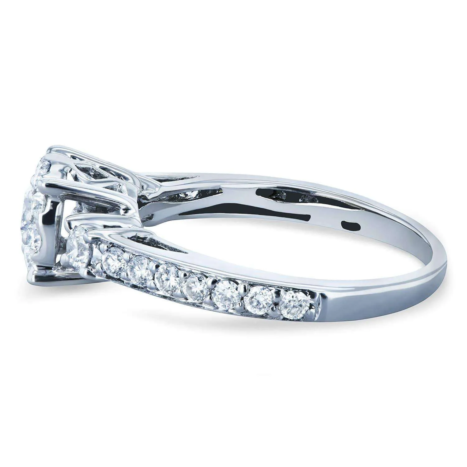 Diamond Cluster Tri-Feature Ring