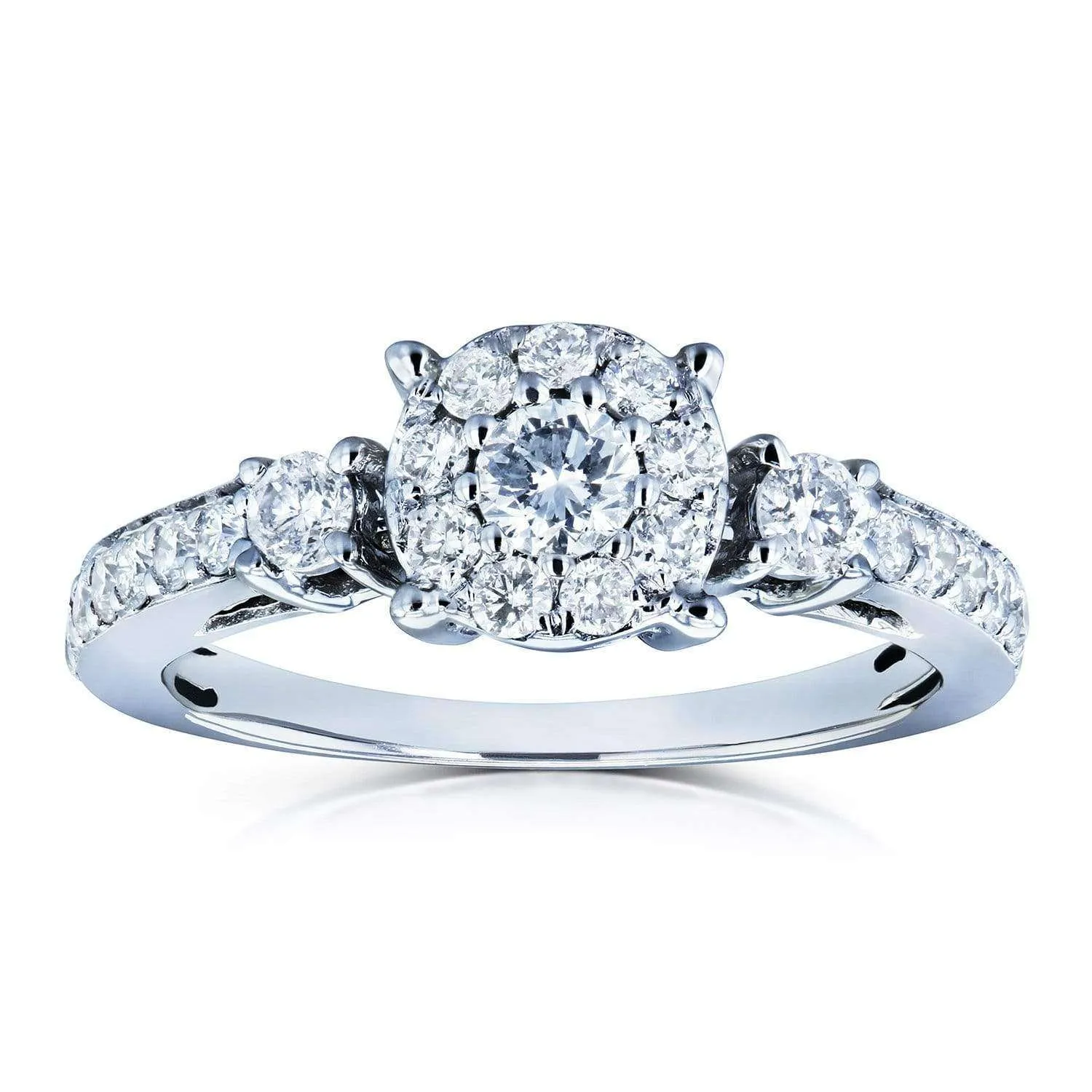 Diamond Cluster Tri-Feature Ring