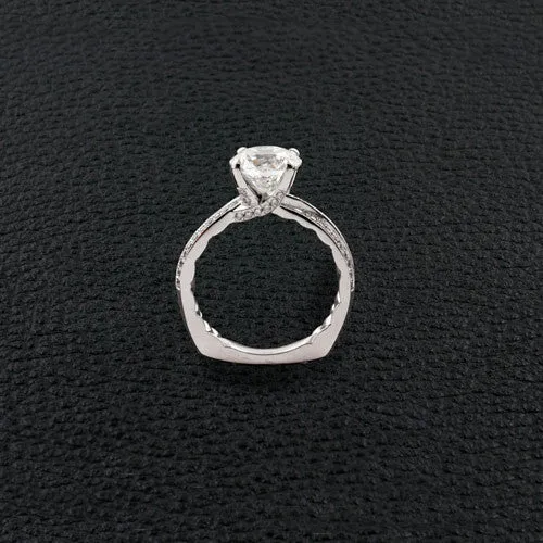 Diamond Crossover Engagement Ring
