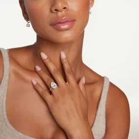 DIAMOND OVAL CUT HIDDEN HALO RING