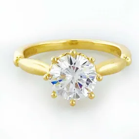 Diamond Six Prong Solitaire Ring