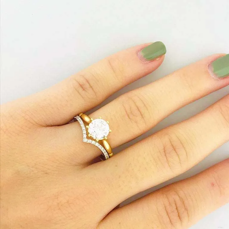 Diamond Six Prong Solitaire Ring